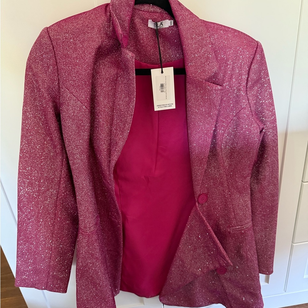 Pink Sequin Blazer - Picture 3 of 4